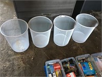 (4) Metal Mesh Waste Cans