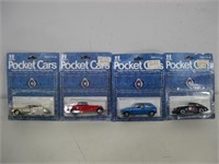 NIP Four Vtg Tomy Pocket Cars