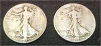 1935 & 1936-D Walking Liberty Half  Dollar