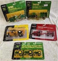 5 Ertl Miniature Replica Sets - Original Packaging