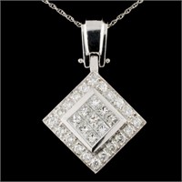 Platinum 2.61ctw Diamond Pendant