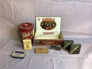 Antique Tins, Cigarbox & More