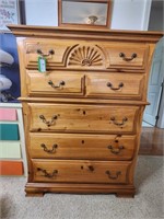Vintage Dixie Furniture Scalloped Pine Dresser
