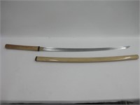 39" Long Katana Sword w/ Wood Handle & Sheath