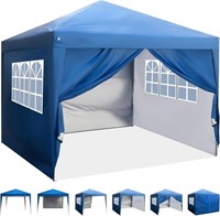 10'X10' Blue Canopy Tent W/ Sidewalls