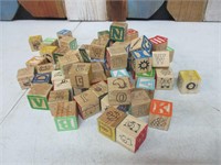 Lot of Wooden Letter Blocks