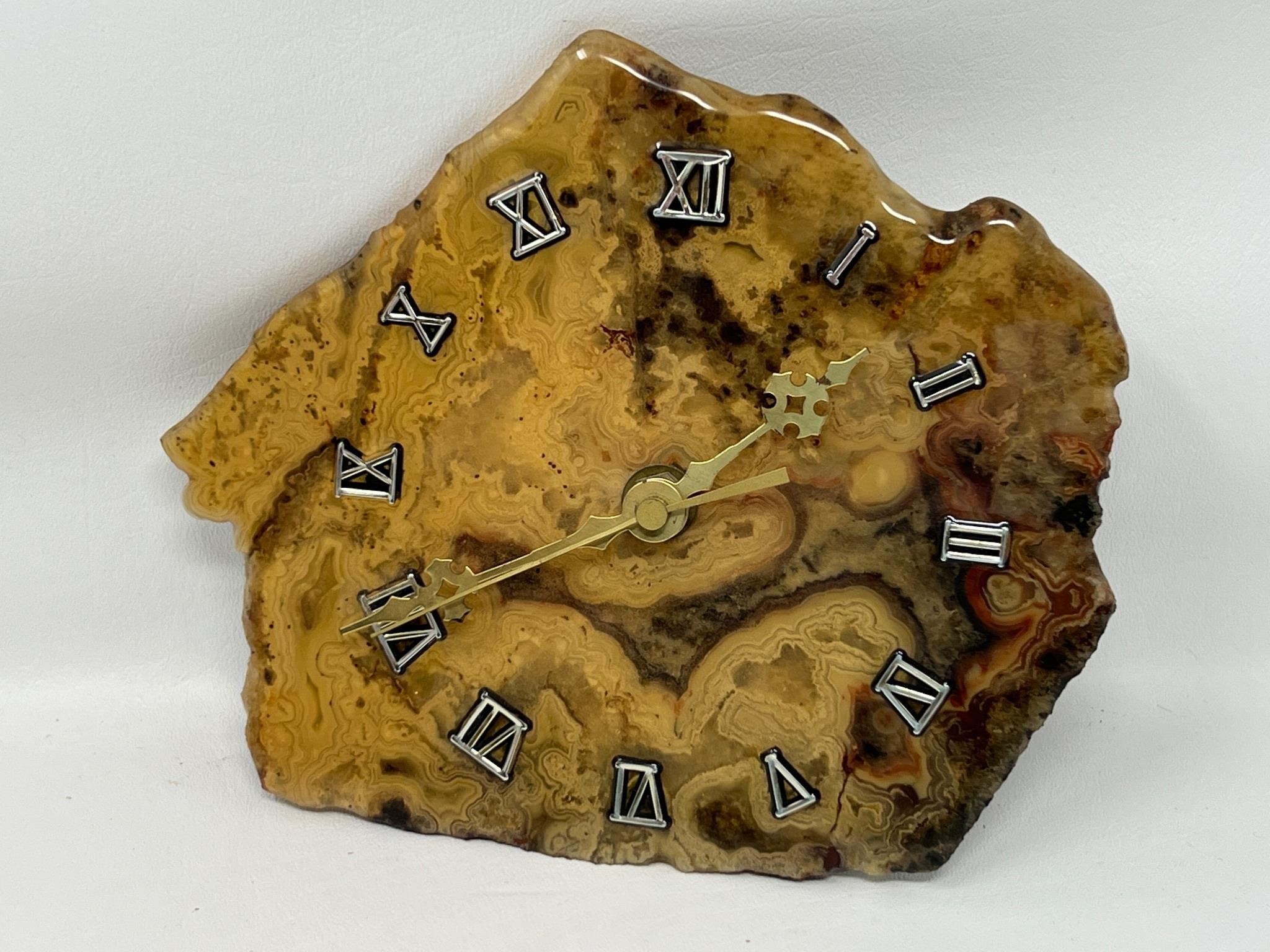 Agate Slice Vintage Clock