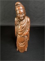Carved Wood Asian Statue