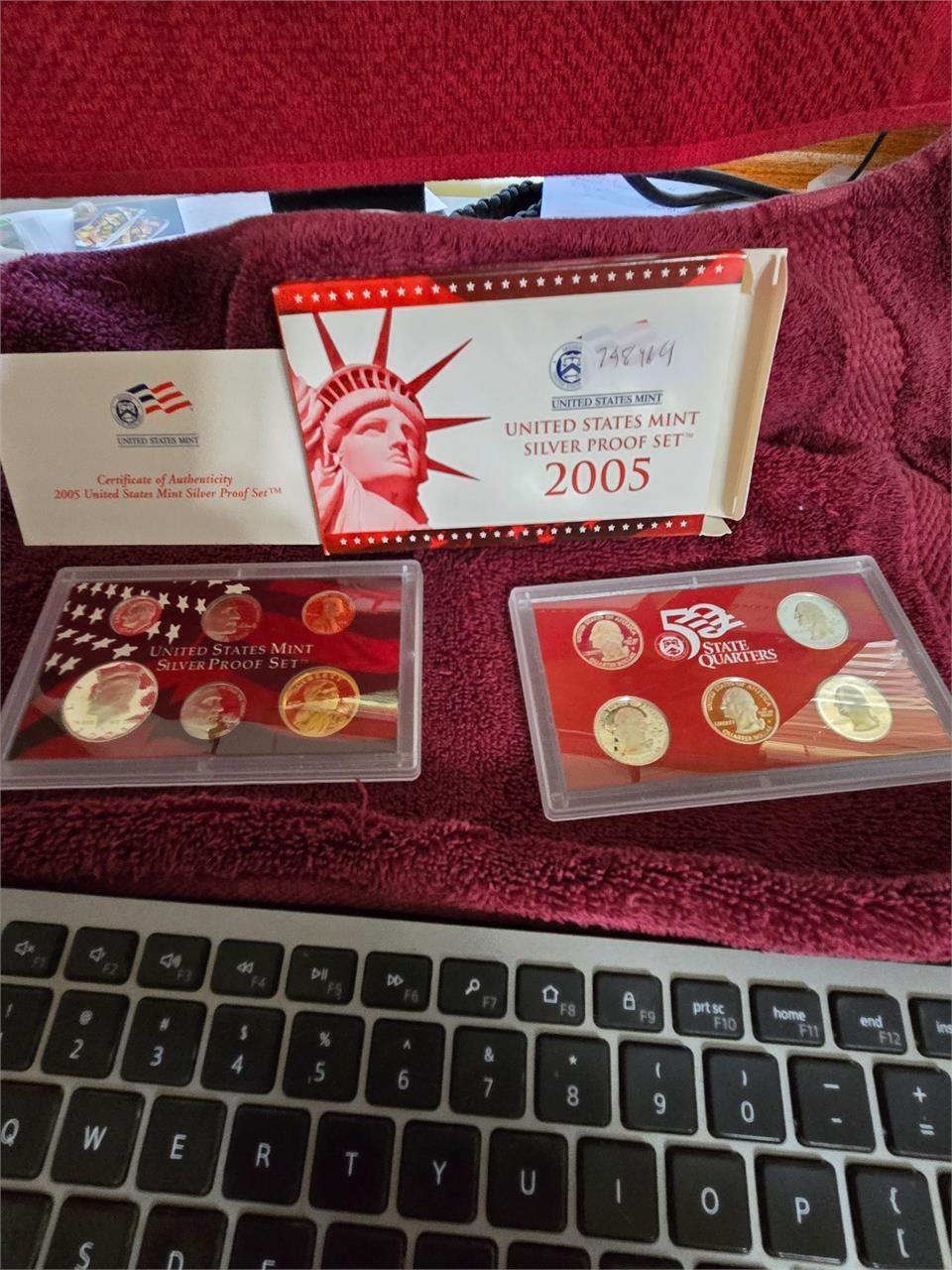 2005 US Mint Silver Proof Set 50 State Quarters