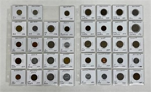 (2) SHEETS OF ASSORTED COINS