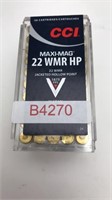 CCI 22 WMR HP 50 Rounds