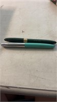 Shaffer and unknown brand fountain pens