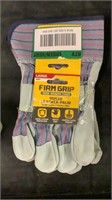 Firm Grip Tough Working Gloves Suede Leather Palm