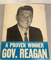 A Proven Winner Gov. Reagan Sign 21.75"x28.5”