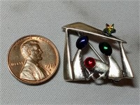 OF) 925 sterling silver Nativity pin