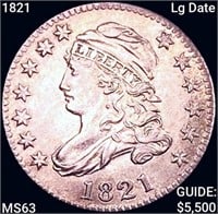 1821 Lg Date Capped Bust Dime