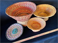 Set of 4 Middle Eastern Handwoven Baskets