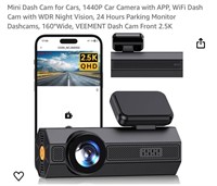 Mini Dash Cam for Cars, 1440P Car Camera with