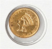 Coin 1862 Large Indian Head Gold Dollar