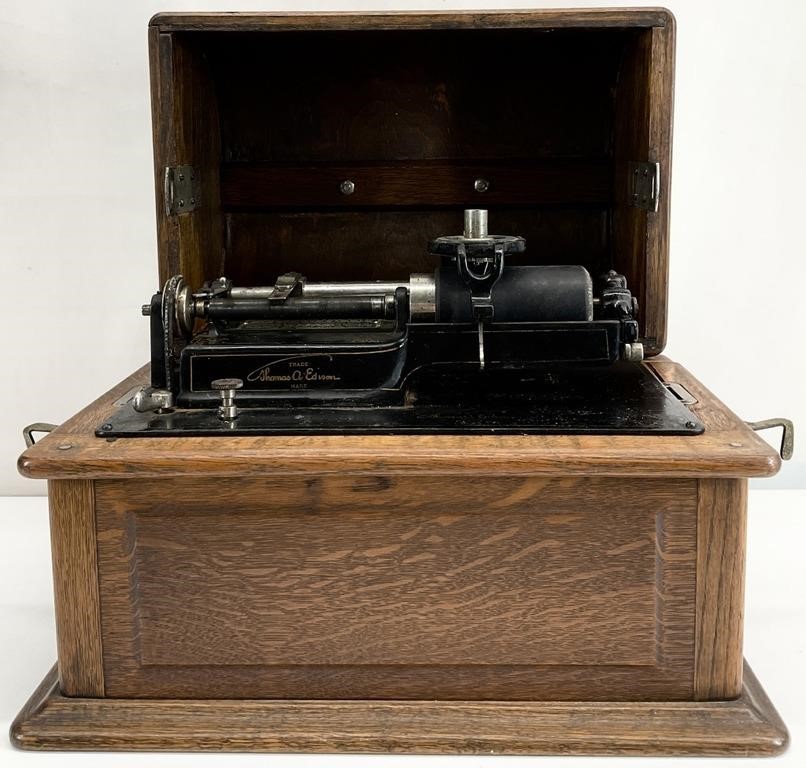 Edison Phonograph w/ Cylinder Records