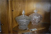 Two Covered Candy Dishes