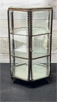 Vintage Small Glass Display Cabinet 10" High X 6"