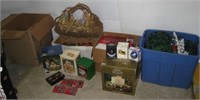Large lot of Christmas items including table