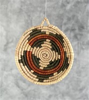 Miniature Navajo Indian Wedding Basket Plaque