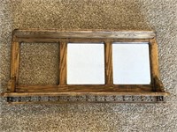 Wooden Shelf 36x18 Missing One Mirror