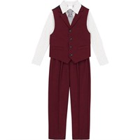 Van Heusen Boys' 4-Piece Formal Suit Set, Vest, Pa