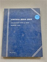 Lincoln wheat penny coin book, 1909-1940, 38 coins