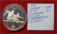 1980 Jamaica $10 Sterling Silver Olympics Commem