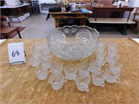 Crystal Punch Bowl With 24 Cups (Store)