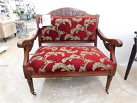 Victorian Settee, New Upholstery (Store)
