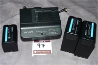 Lot (2) Sony BP-U60; (1) BP-U30 Batteries and (1)