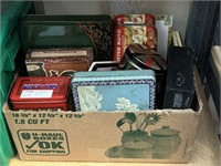 Collection of Vintage Tins & Cigar Boxes