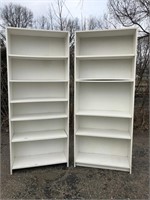 Pair of Pressed Wood Bookshelves