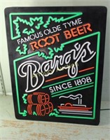 VINTAGE BARQ'S ROOT BEER LIGHTED SIGN