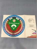 Vintage St. Louis, cardinals stadium and ticket