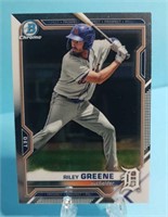 OF)  Bowman Chrome Riley Greene Rookie card