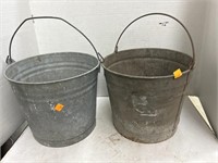 2 Galvanized Buckets