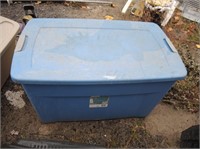 LARGE BLUE TOTE WITH LID
