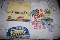 Prairie City + (3) Iowa State Fair T-Shirts Large