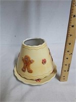 Gingerbread ceramic candle holder lamp shade kit