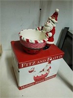 Fitz & Floyd holiday sweet holiday Santa dish