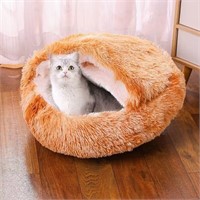 Small Dog Bed   Cat Bed  Round Donut Calming Cat