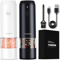 TOMEEM Electric Salt & Pepper Grinder Set (2 pcs)