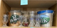 3 Beer Ad Ice PAils and Souvenir Barware