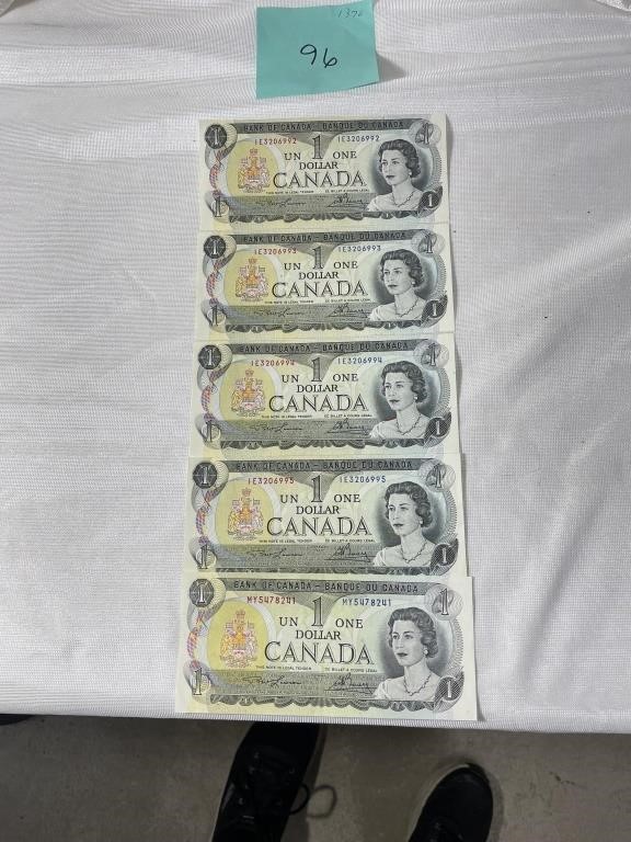 uncirculated canadian 1 dollar bills