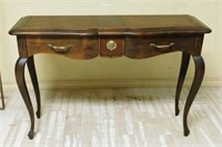 Cabriole Leg Oak Console Table.